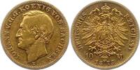 Sachsen 10 Mark Gold Johann 1854-1873. -