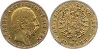 Sachsen 10 Mark Gold Albert 1873-1902. -