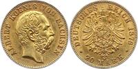 Sachsen 20 Mark Gold Albert 1873-1902. -