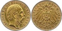 Sachsen 10 Mark Gold Albert 1873-1902. -