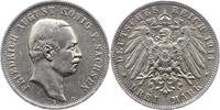Sachsen 3 Mark Friedrich August III. 1904-1918. -