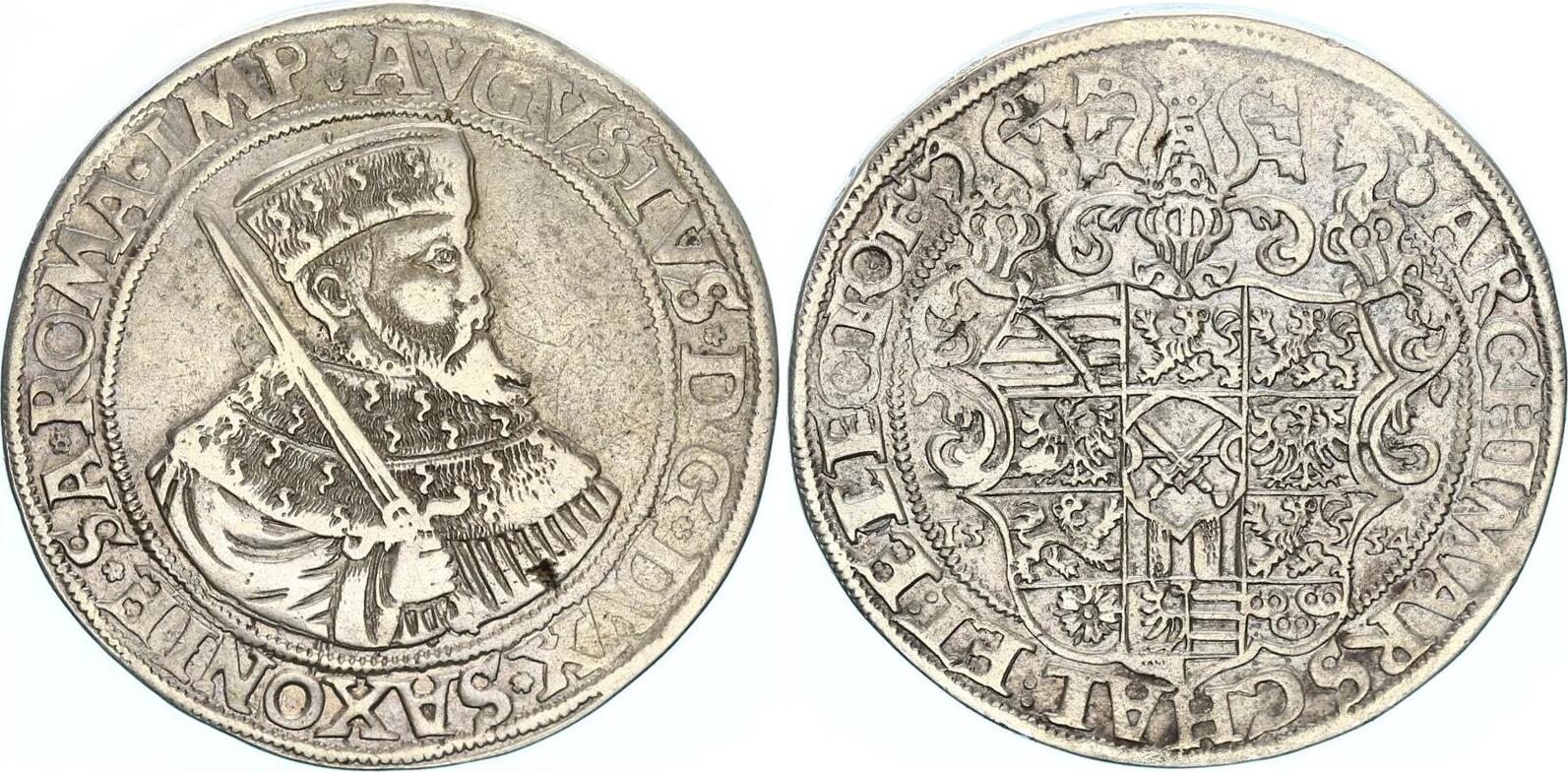 SachsenKurfürstentum Taler 1554 Schneeberg August 1553 1586 sehr