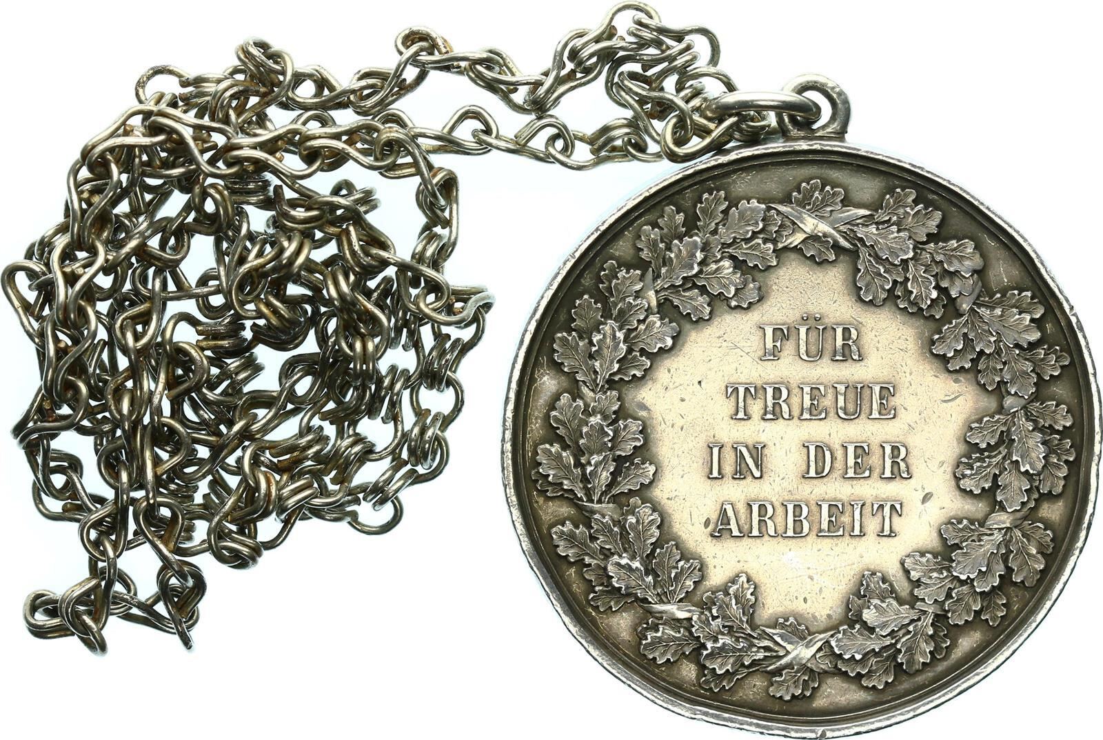 Verdienstmedaille F R TREUE IN DER ARBEIT Tragbare Medaille Mit Kette 