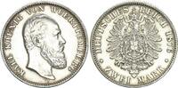 Württemberg Karl 1864 - 1891 2 Mark 1876 F fast vorzüglich/vorzüglich