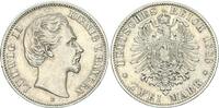 Bayern Ludwig II. 1864 - 1886 2 Mark 1883 D sehr schön+