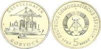 DDR 5 Mark Gedenkmünze Überseehafen Rostock -