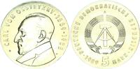 DDR 5 Mark Gedenkmünze Carl von Ossietzky -
