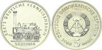 DDR 5 Mark Gedenkmünze Ferneisenbahn Lokomotive SAXONIA -
