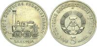 DDR 5 Mark Gedenkmünze Ferneisenbahn Lokomotive SAXONIA -