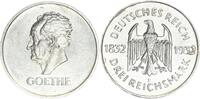 Weimarer Republik 3 Reichsmark Goethe -