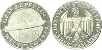 Weimarer Republik 5 Reichsmark Zeppelin -