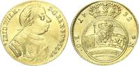 Brandenburg-Preußen Dukat Friedrich Wilhelm I. der Soldatenkönig 1713 - 1740 mit alten Beschreibungszettel -