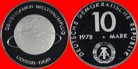 DDR 10 Mark 1978 Weltraumflug in Kapsel Polierte Platte offen, Proof PP 185,00 EUR  zzgl. 5,50 EUR Versand