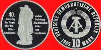 DDR 10 Mark 1985 Befreiung in Kapsel Polierte Platte offen, Proof PP 22,00 EUR  zzgl. 2,00 EUR Versand
