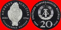 DDR 20 Mark 1990 Andreas Schlüter, Silber in Kapsel Polierte Platte offe... 230,00 EUR  zzgl. 5,50 EUR Versand