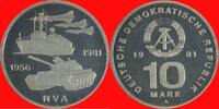 DDR 10 Mark 1981 25 Jahre NVA in Kapsel Polierte Platte offen, Proof PP 22,00 EUR  zzgl. 2,00 EUR Versand