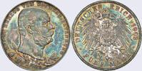Kaiserreich Sachsen - Altenburg 5 Mark 1903 A (5/68No) Ernst, Regierungsjubiläum, J. 144 Polierte Platte, Luxus, traumhafte Farbpatina, Topstück