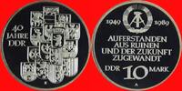 DDR 10 Mark 1989 40 Jahre DDR,offen Polierte Platte offen, Proof PP 130,00 EUR  zzgl. 5,50 EUR Versand