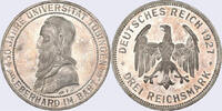Weimarer Republik 3 Reichsmark 1927 F (3/13Gul) 3 RM, 1927 F, Uni Tübing... 800,00 EUR kostenloser Versand