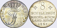 Mecklenburg - Schwerin, Großherzogtum 8 Schilling 1827 (7/82eKu) Friedri... 3500,00 EUR kostenloser Versand
