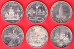 Russland 6 x 1 Rubel 1979 Olympiade 1980 Moskau Set offen Stempelglanz, ... 39,00 EUR  zzgl. 2,00 EUR Versand