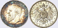 Kaiserreich Schaumburg - Lippe 2 Mark 1904 A (8/06Kul) Georg , J. 166 Polierte Platte, Luxus, ganz min. ber., traumhafte Farbpatina