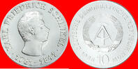 DDR 10 Mark 1966 (C30) Karl Friedrich Schinkel unz., ganz min. Kr. 90,00 EUR  zzgl. 5,50 EUR Versand