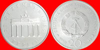 DDR 20 Mark 1990 (D16) Brandenburger Tor 1990 Silber unz., ganz feine Kr. 22,00 EUR21,00 EUR  zzgl. 2,00 EUR Versand