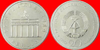 DDR 20 Mark 1990 (D20) Brandenburger Tor 1990 Cu/Ni unz., ganz min. Kr. ... 11,00 EUR  zzgl. 2,00 EUR Versand