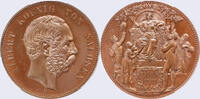 Kaiserreich Sachsen Medaille in 5 Mark Größe (12/62Wa) Albert, 800 Jahre Haus Wettin, J. 123 a PCGS SP65BN -