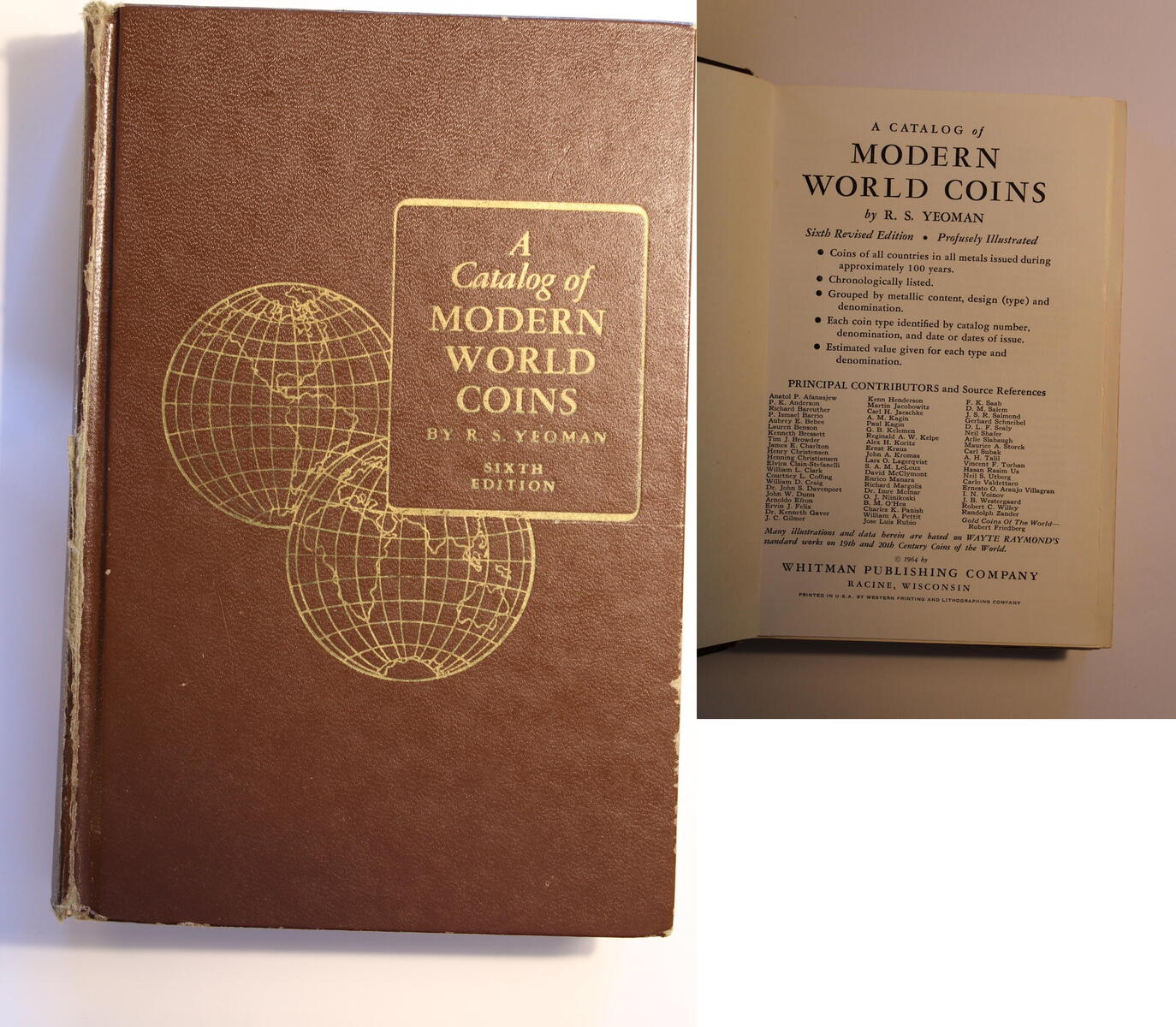 Yeoman MÜNZKATALOG 1964 catalog of modern world coins 6.edit. gebr