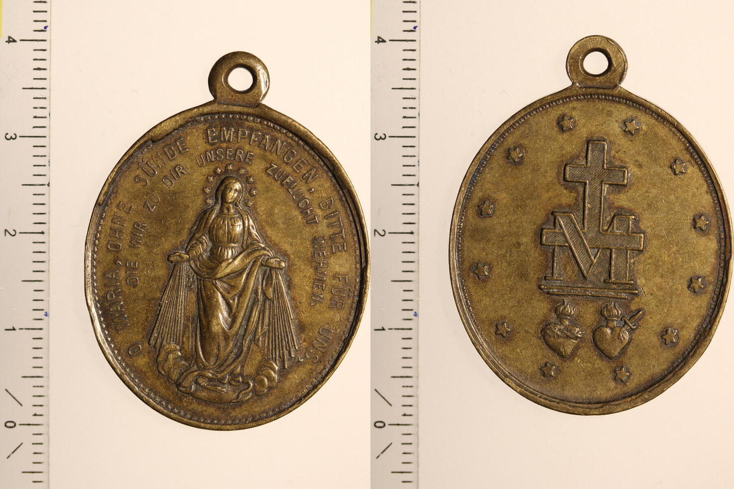 WALLFAHRT Medaille 1860-1900 MARIA ohne Sünde / Monogramm Herzen vzgl ...