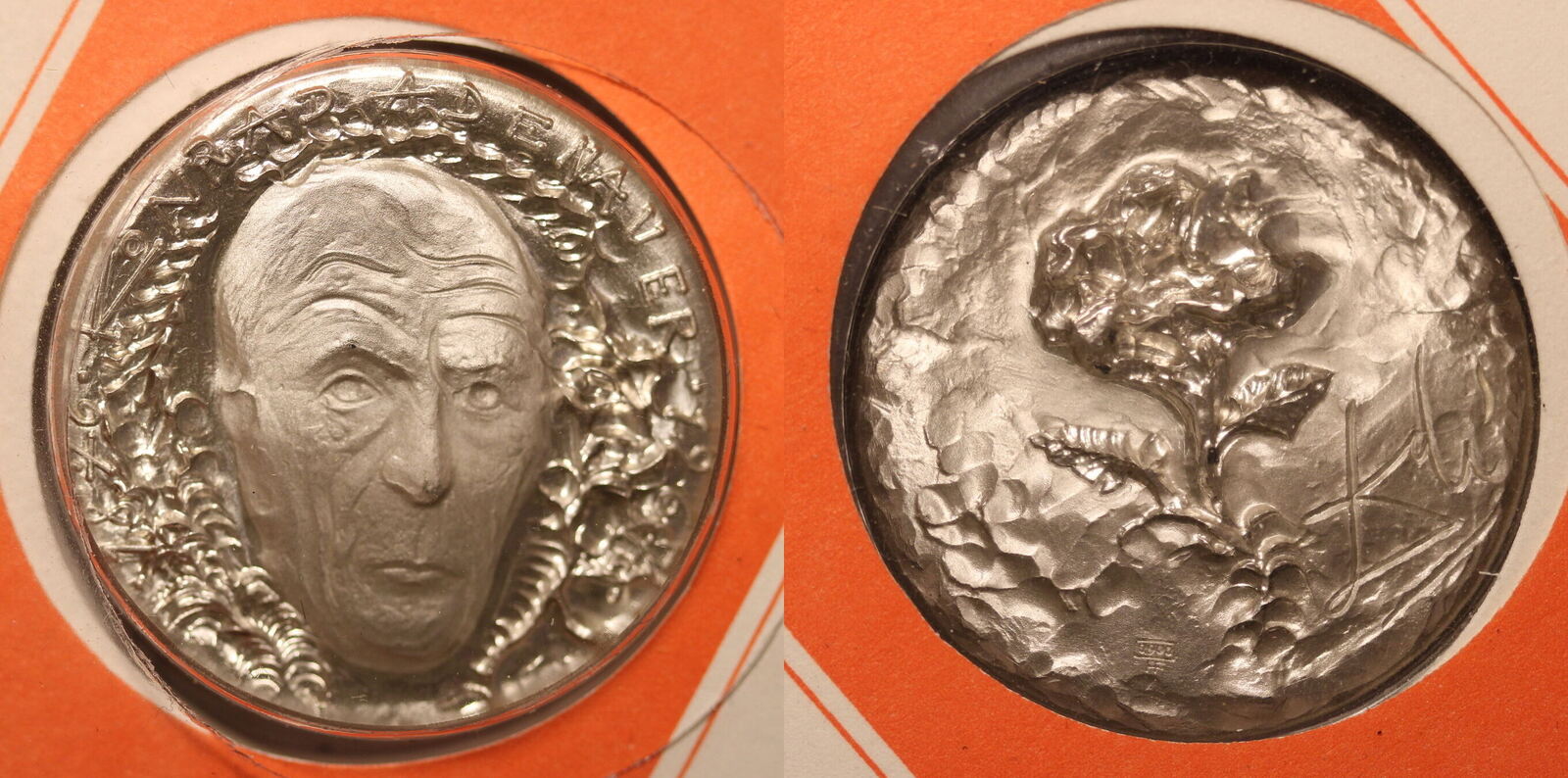 Médaille Vintage Salvador Dalí 'Le Poème' - Bronze Doré - Années 70 - Italie