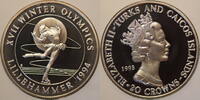 Turcs Caicos 20 Crowns 1993 Lillehammer Olympics 1994 vz PP offen 35,00 EUR  zzgl. 7,90 EUR Versand