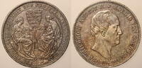 Sachsen Friedrich August 2., auf seinen Tod Taler 1854 vzgl +/-