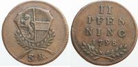 ERZBISTUM SALZBURG 2 Pfennig Hieronymus Graf von Colloredo, 1772 - 1803