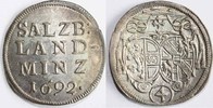 ERZBISTUM SALZBURG Landbatzen (4 Kreuzer) Johann Ernst Graf Thun Hohenstein, 1687-1709