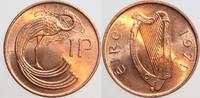 irland 1 penny pfau / harfe -