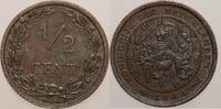 Niederlande 1/2 Cent 1906 vz +/- 5,00 EUR  zzgl. 7,90 EUR Versand