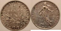 France 1 franc 1912 ss vz +/- 6,00 EUR  zzgl. 7,90 EUR Versand