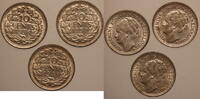 Niederlande 10 Cents 1938-1941 Lot 3 Stk. Wilhelmina vz +/- 6,00 EUR  zzgl. 7,90 EUR Versand