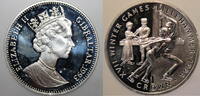Gibraltar 1 Crown 1993 Lillehammer Olympics 1994 vz PP offen 7,00 EUR  zzgl. 7,90 EUR Versand