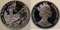 Gibraltar 1 Crown 1993 Lillehammer Olympics 1994 vz PP offen 7,00 EUR  zzgl. 7,90 EUR Versand