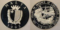 MALTA 5 Lira-10 Ecu 1993 Defence of Europe SEGELSCHIFFE vz PP offen 28,00 EUR  zzgl. 7,90 EUR Versand