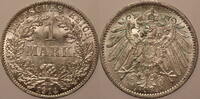Deutschland 1 Mark 1914 A Kaiserreich vzgl/stfr +/- 11,00 EUR  zzgl. 7,90 EUR Versand