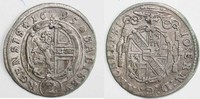 ERZBISTUM SALZBURG Halbbatzen (2 Kreuzer) Johann Ernst Graf Thun Hohenstein, 1687-1709