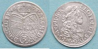 RÖMISCH DEUTSCHES REICH 3 Kreuzer (Groschen) Kaiser Leopold 1. 1657-1705