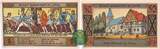 Nordrhein-Westfalen 2x 50 Pfennig 2x 1 Mark 1921 Barntrup. Satz mit 4 Scheinen. I-II