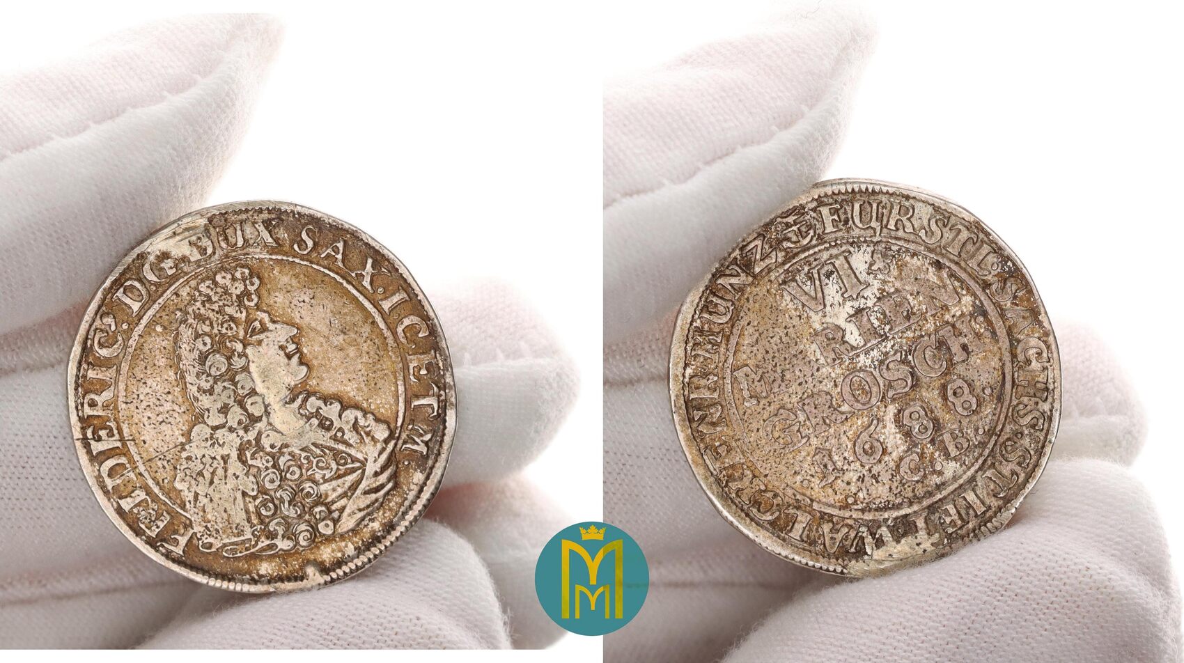 SachsenGothaAltenburg 6 Mariengroschen 1688 Friedrich I. 16751691. I