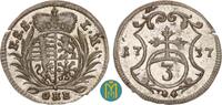 Sachsen-Coburg-Saalfeld 3 Pfennig Christian Ernst und Franz Josias 1729-1745. Saalfeld. -